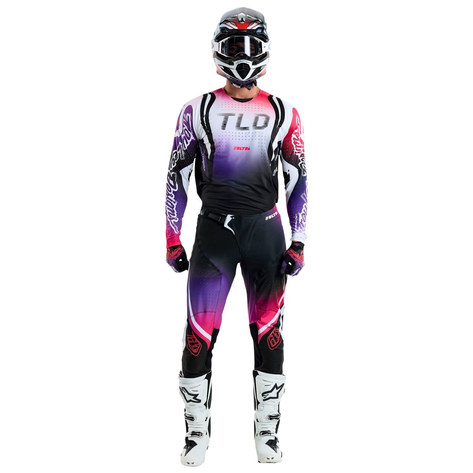 Troy Lee Designs Spring 2025 MX Combo Kit SE ULTRA Drip Black Purple